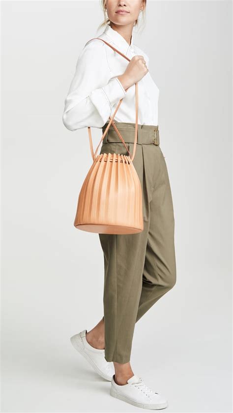 mansur gavriel pleated bucket bag